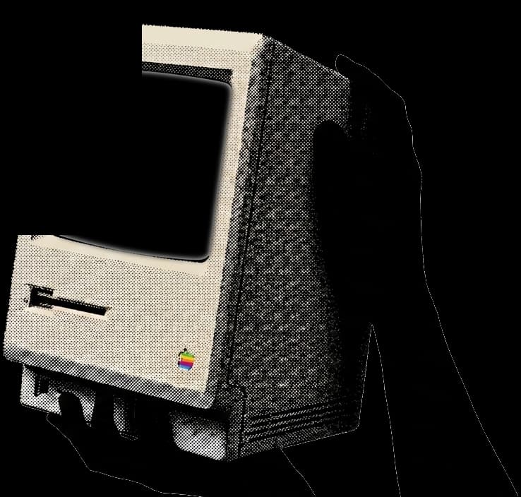 Vintage Macintosh displaying the project browser